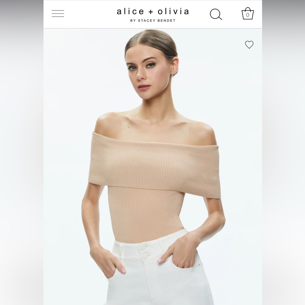 Alice + Olivia Dolan Foldover Sleeveless Pullover